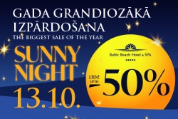 Tuvojas gada grandiozākā izpārdošana Baltic Beach Hotel & SPA